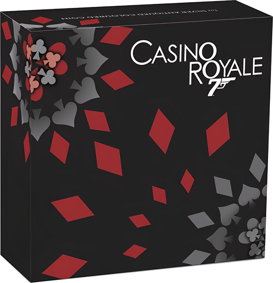 1 Dollar CASINO CHIP James Bond Casino Royale Coloration 1 Oz Silver Coin  1$ Tuvalu 2023 Antique Finish | MA-Shops