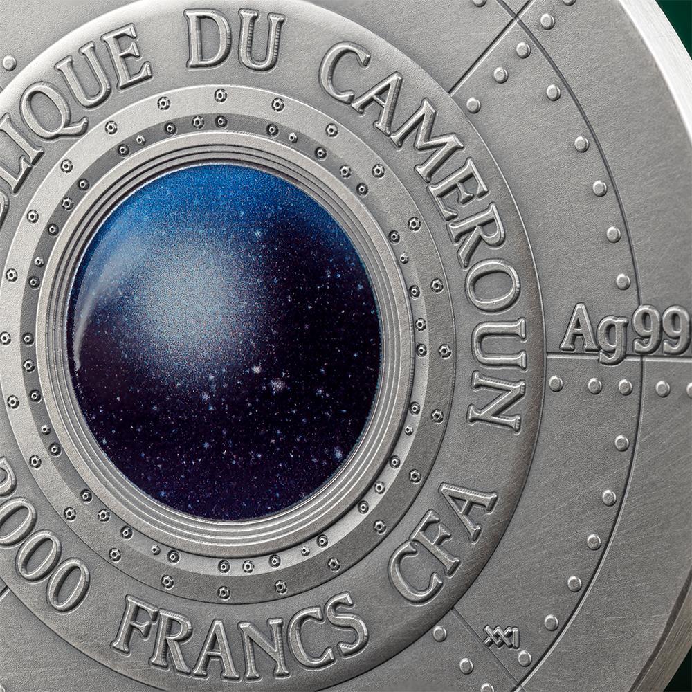 ROSWELL UFO INCIDENT Interstellar Phenomena 2 Oz Silver Coin 2000 Francs  Cameroon 2024 Antique Finish | MA-Shops