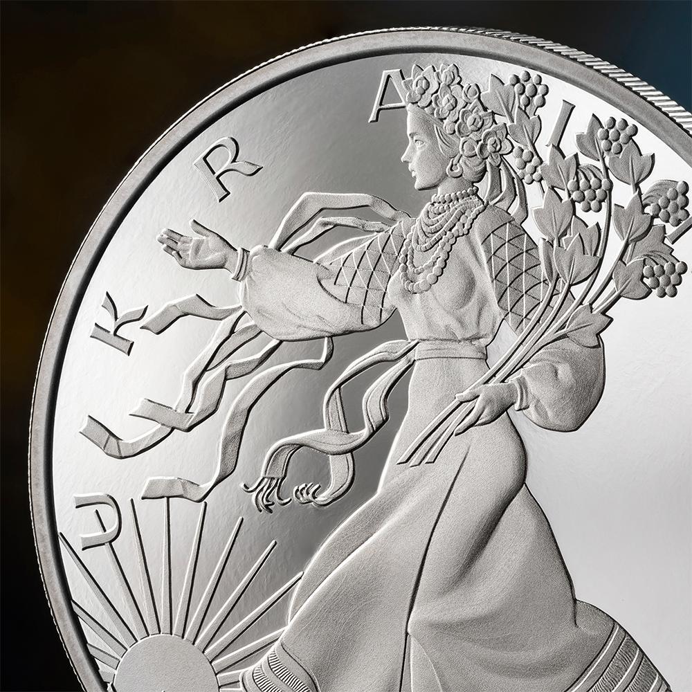 LIBERTY OF UKRAINE Cryptocurrency 1 Oz Silver Coin 1000 Satoshi United  Crypto States 2024 Proof | MA-Shops