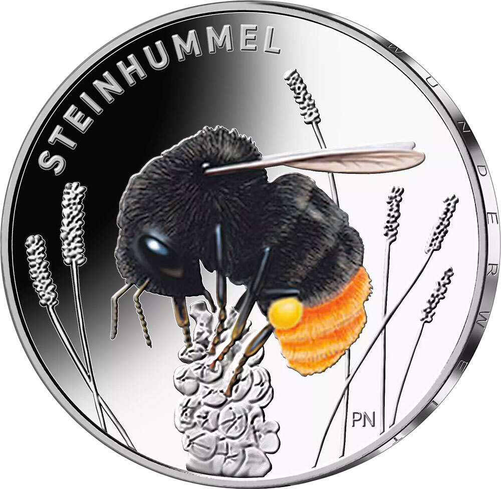 5 Euro STONE BUMBLEBEE Wonderful World Of Insects Basemetal Coin 5€ Euro  Germany 2024 Proof | MA-Shops