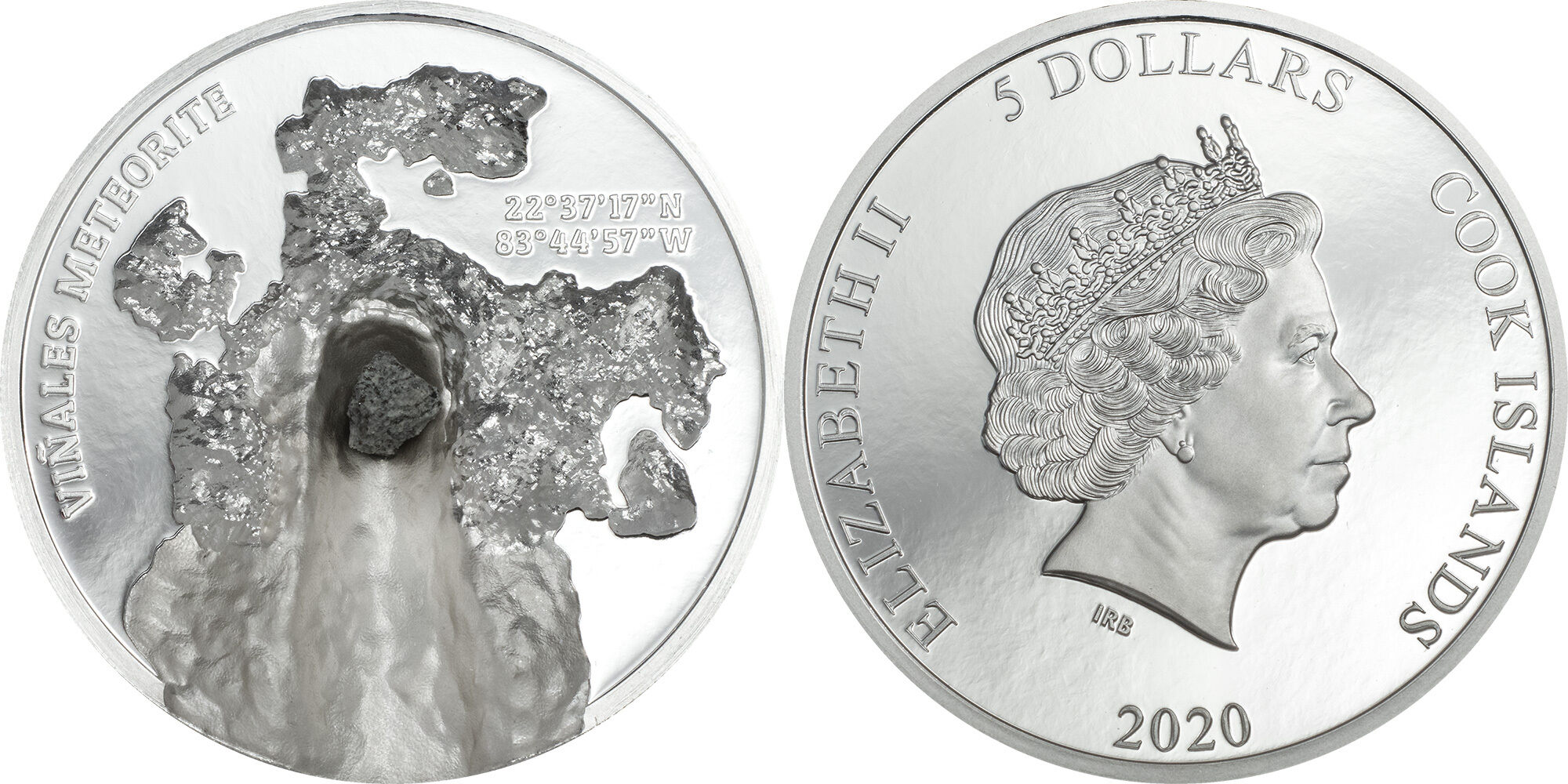 5 Dollars VINALES Meteorite Impacts 1 Oz Silver Coin 5$ Cook