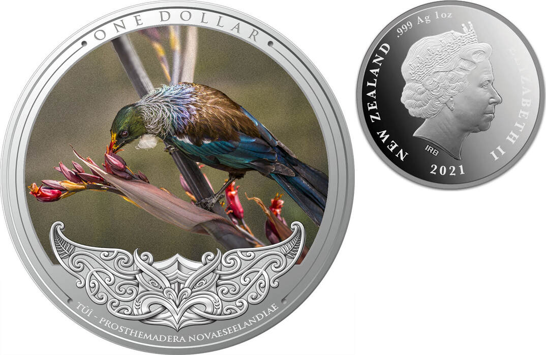 1 Dollar TUI Discover 1 Oz Silver Coin 1 New Zealand 2021 Proof MA Shops 1 Dollar TUI Discover 1 Oz Silver Coin 1 New Zealand 2021 Proof MA Shops