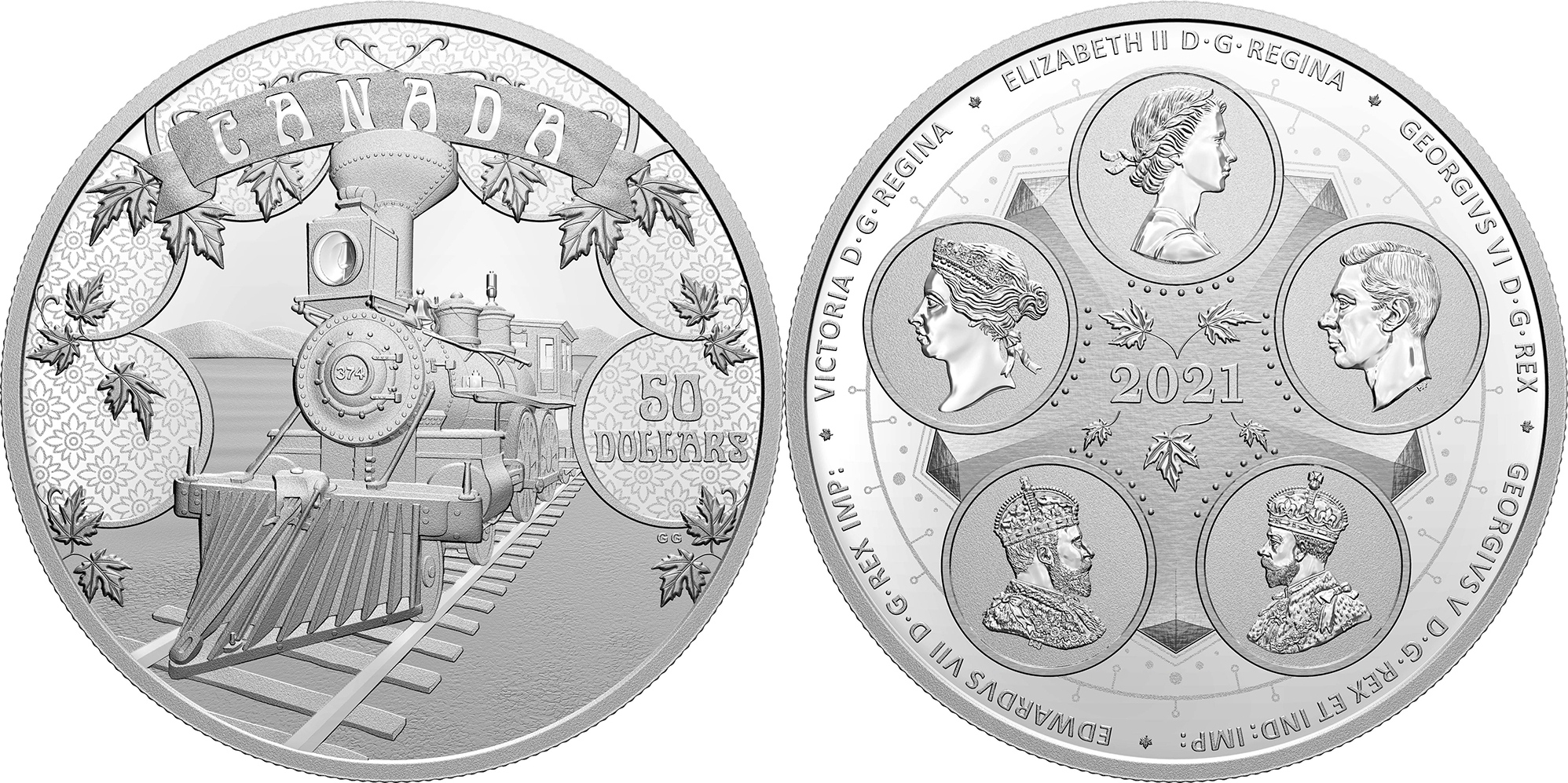 50 Dollars AN EMERGING COUNTRY First 100 Years Of Confederation Rail 