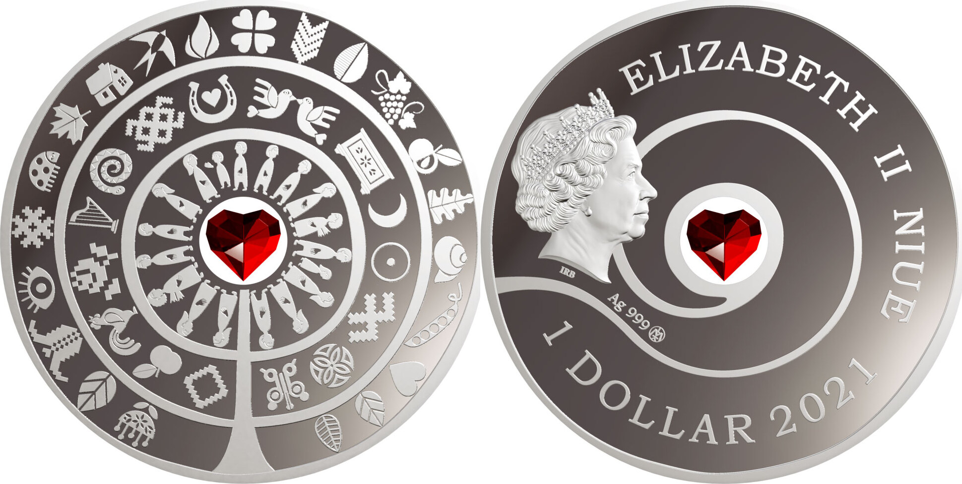 1 Dollar Love The World Folklore Symbols Silver Coin 1 Niue 2021 Proof Ma Shops