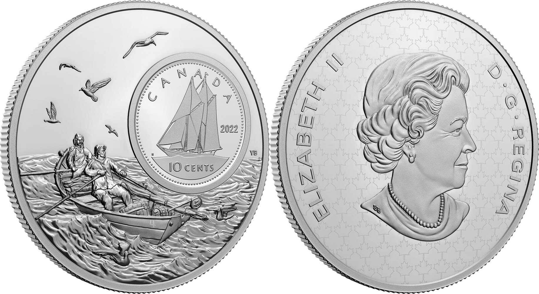BLUENOSE 10 CENTS The Bigger Picture 5 Oz Silver Coin 10 Cents Canada 