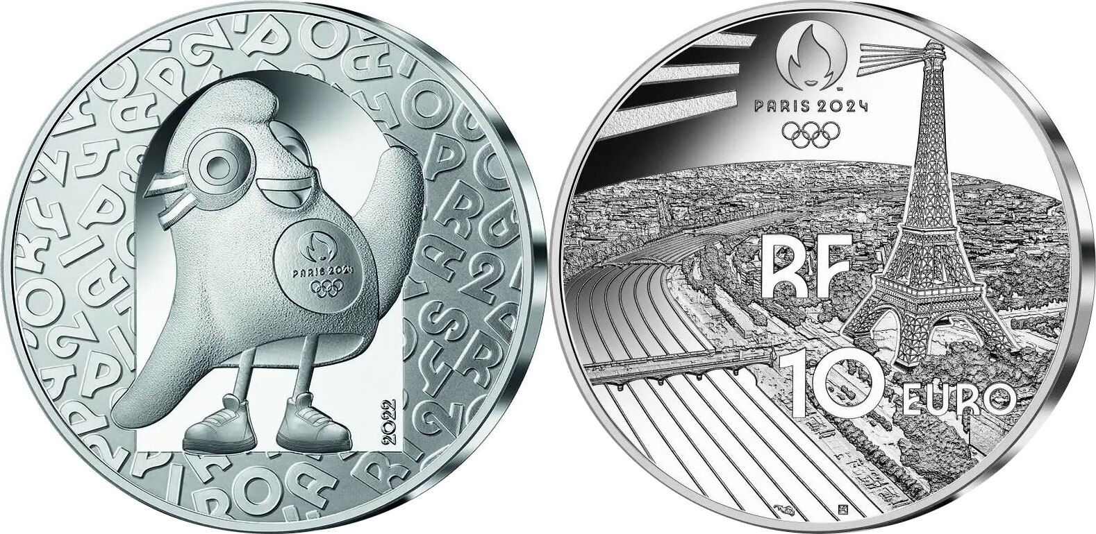 Монета серебро 2024. 10 Евро 2024.