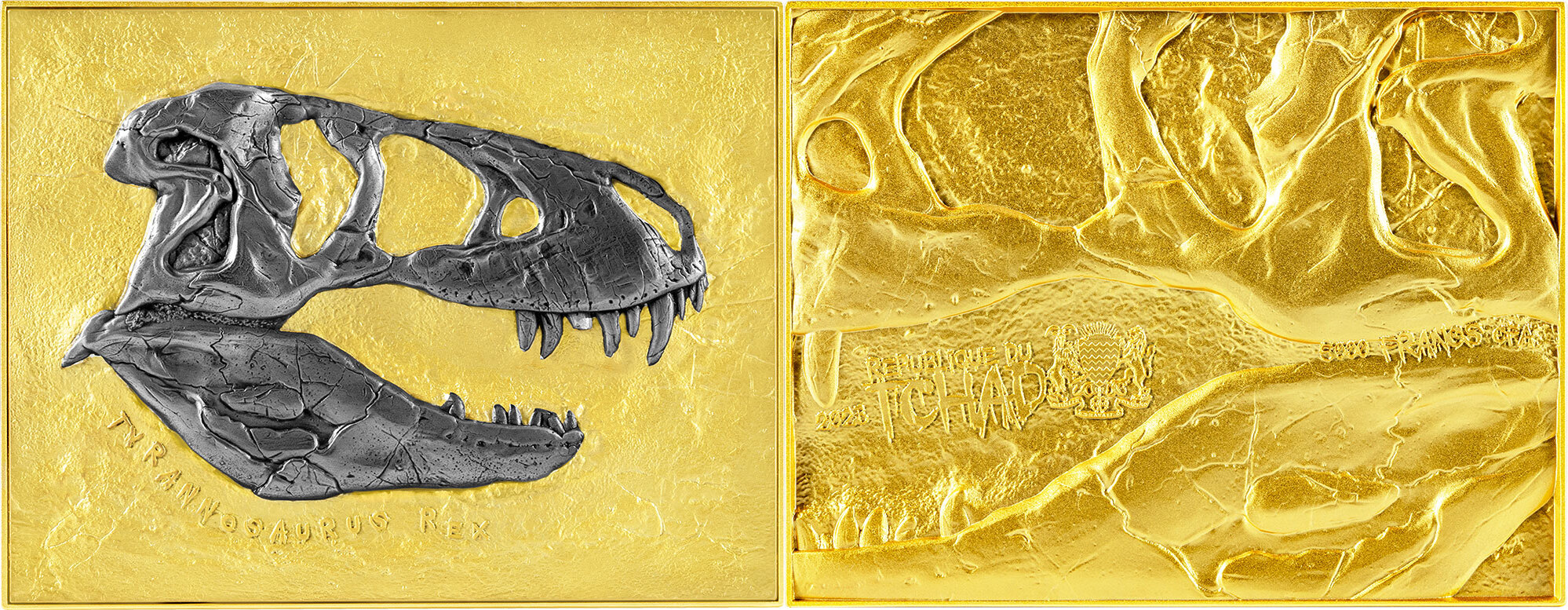 tyrannosaurus-rex-fossil-gilded-1-oz-silver-coin-5000-francs-chad-2023