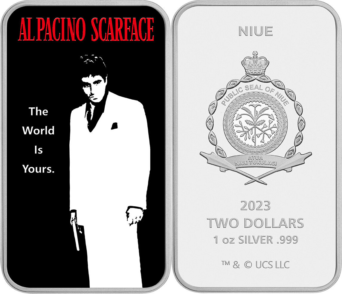 2 Dollars SCARFACE 40th Anniversary 1 Oz Silver Coin 2$ Niue