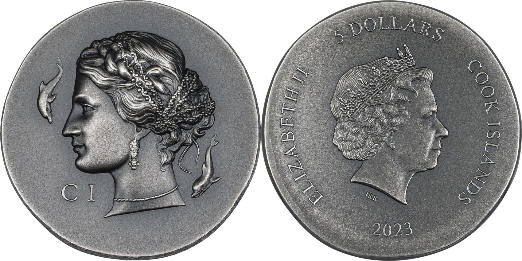 EDDIE THE TROOPER Iron Maiden 1 Oz Silver Coin 5$ Cook Islands 2023