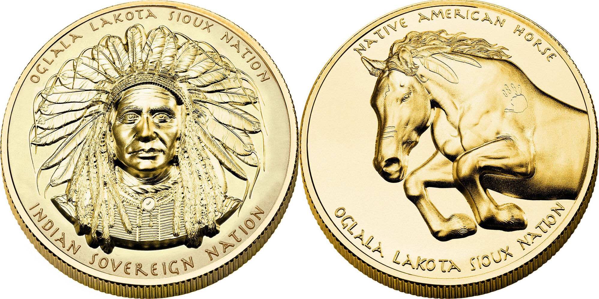 United States 50 Dollars CRAZY HORSE 1 Oz Gold Coin 50 Sioux