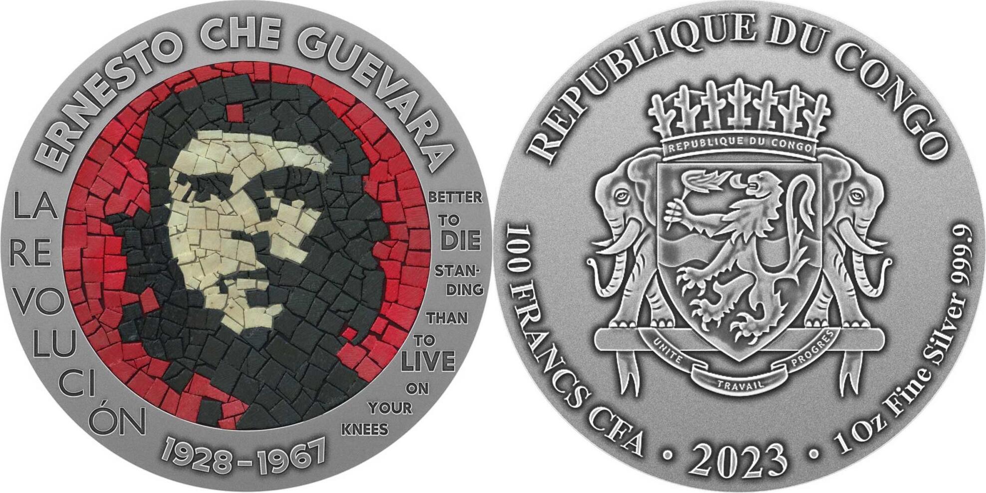 Congo Democratic Republic ERNESTO CHE GUEVARA Mosaic 1 Oz Silver Coin congo-democratic-republic-ernesto-che-guevara-mosaic-1-oz-silver-coin