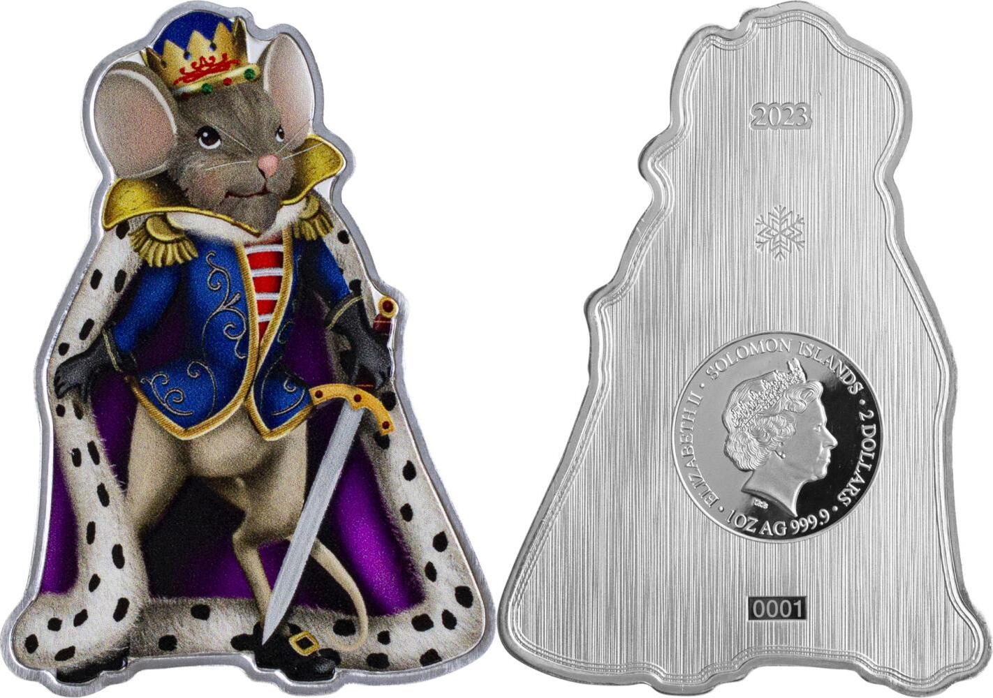 2 Dollars MOUSE KING Nutcracker 1 Oz Silver Coin 2$ Solomon Islands 2023  Proof | MA-Shops