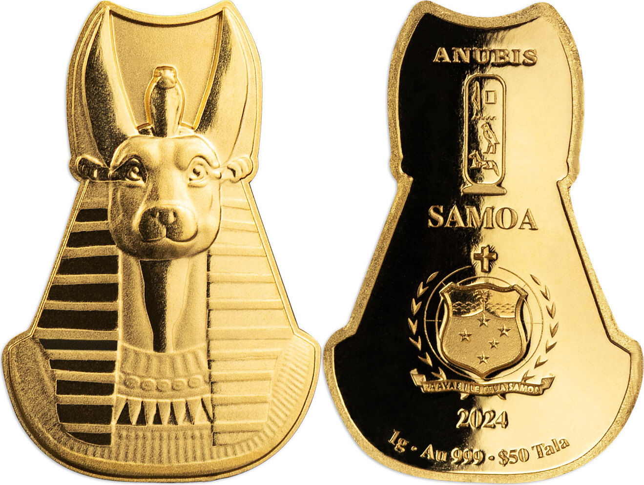 50 Dollars ANUBIS Gold Coin 50$ Tala Samoa 2024 Prooflike | MA-Shops