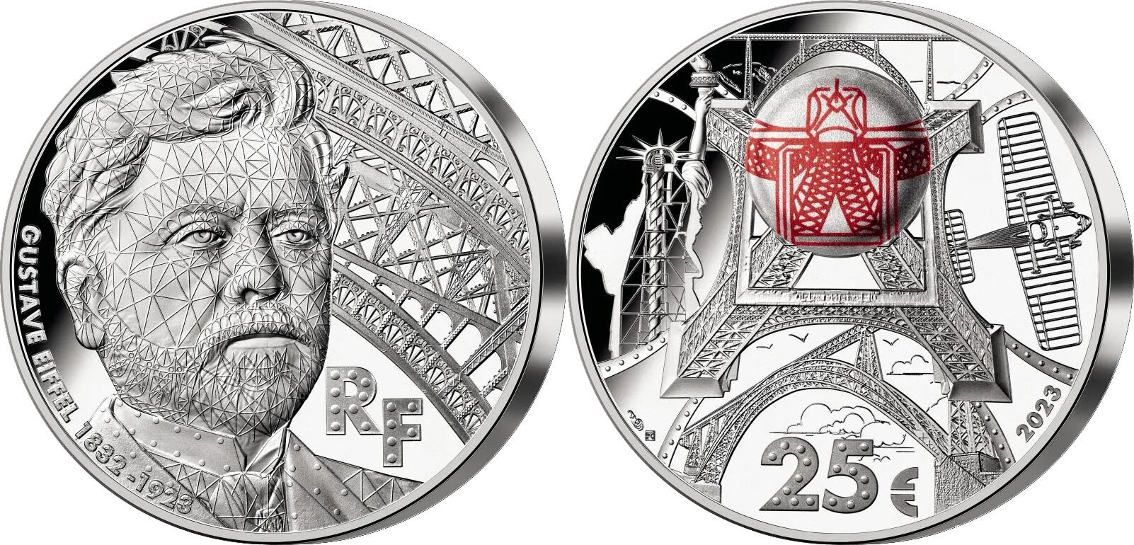 25 Euro GUSTAVE EIFFEL 100th Anniversary NFC Chip 2 Oz Silver Coin 25 25-euro-gustave-eiffel-100th-anniversary-nfc-chip-2-oz-silver-coin-25