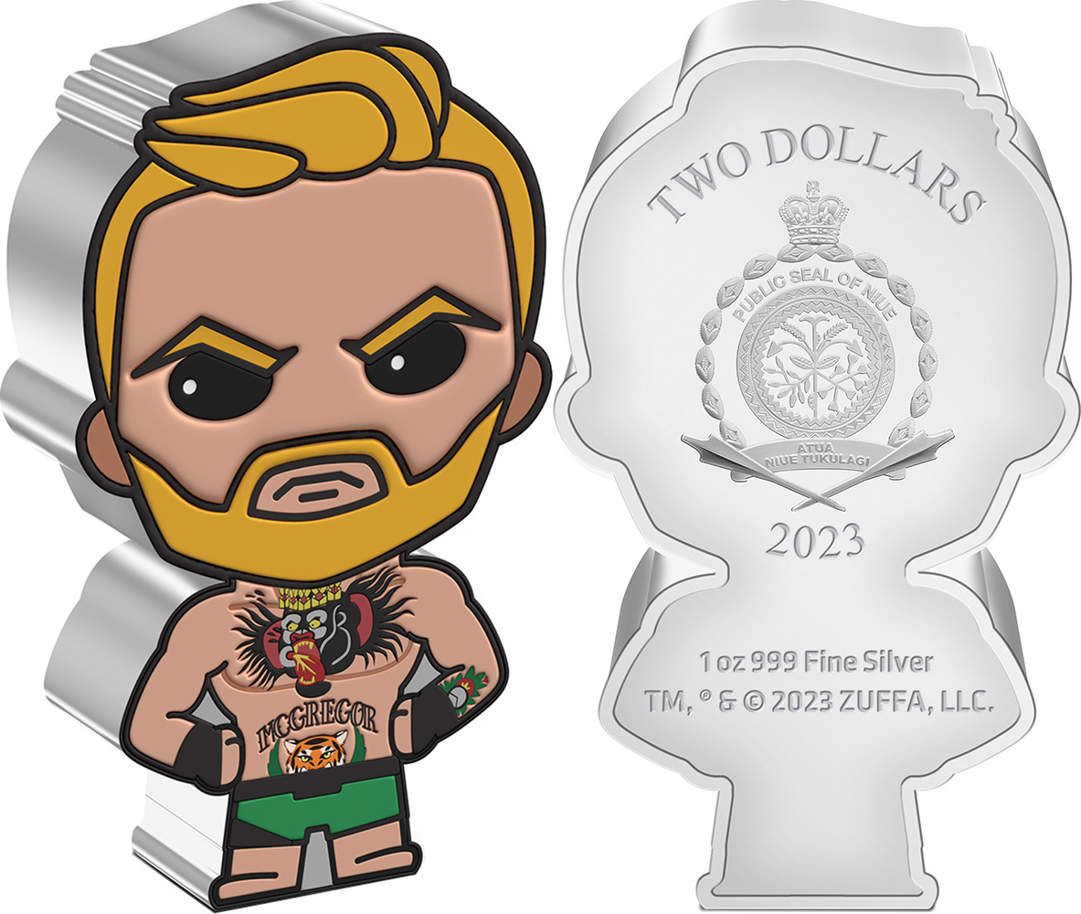 2 Dollars CONOR MCGREGOR Chibi UFC 1 Oz Silver Coin 2$ Niue 2023 Proof |  MA-Shops