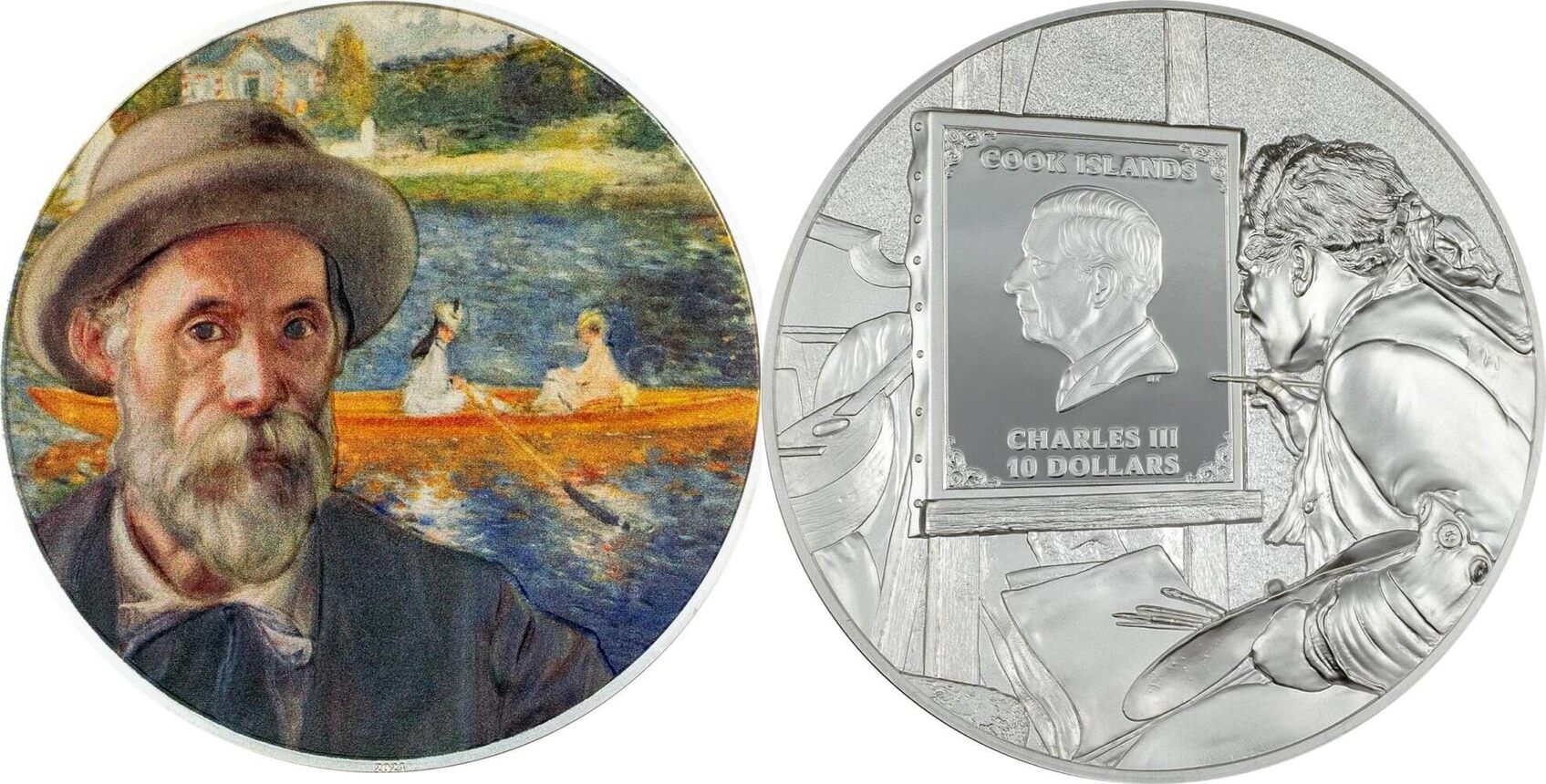 10 Dollars AUGUSTE RENOIR Masters of Art 2 Oz Silver Coin 10$ Cook Islands  2024 Proof | MA-Shops