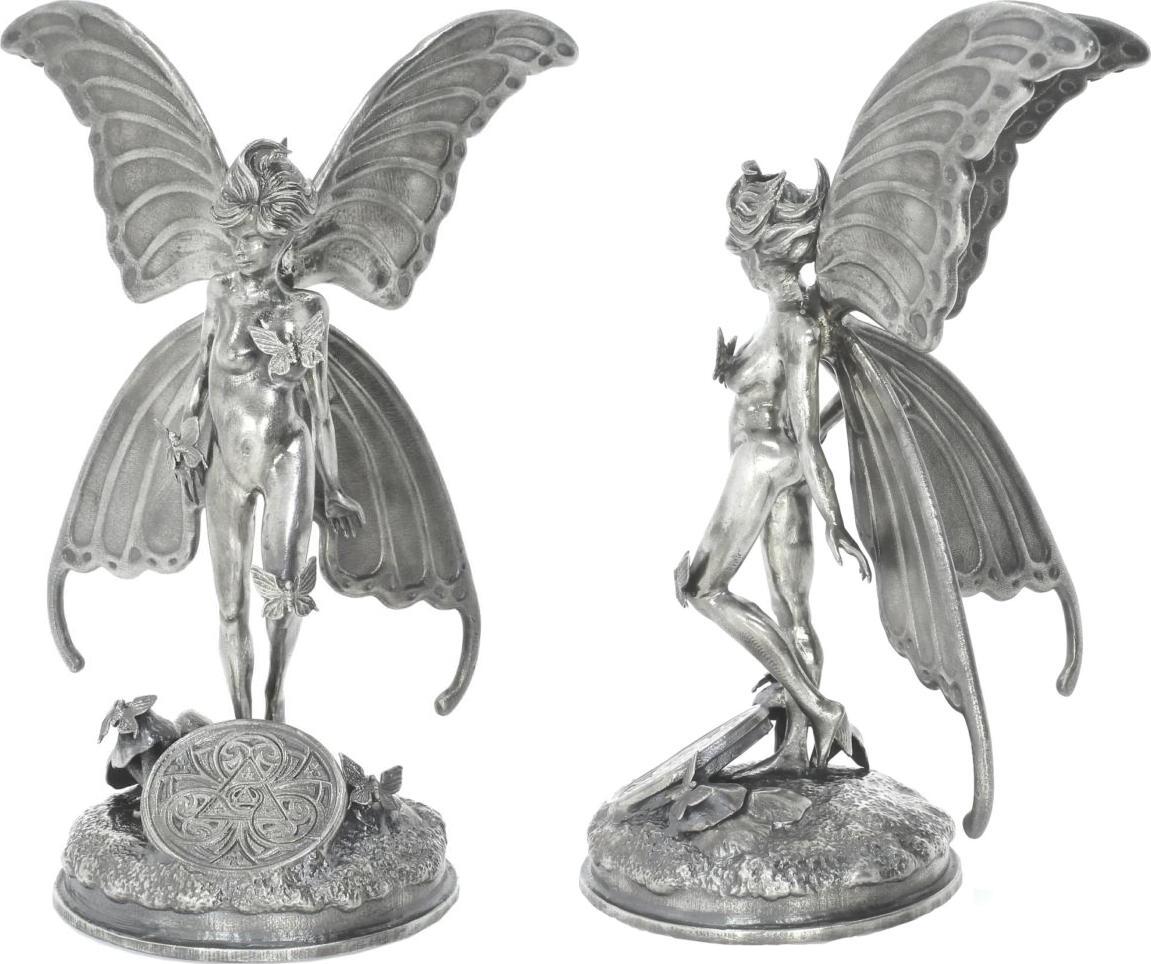 GWEN THE GOOD LUCK FAIRY Fairies and Fantasy Silver Statue Antique ...