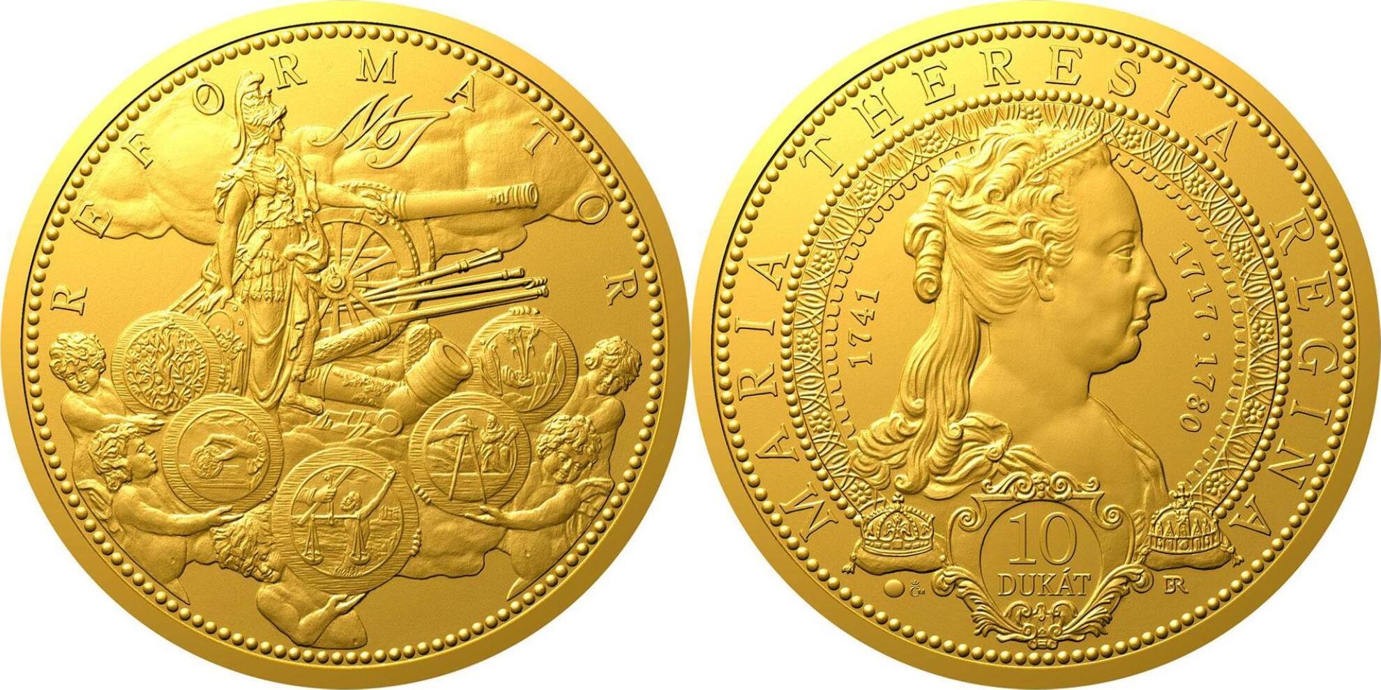 MARIA THERESA REFORMER Traditional Ducat Gold Medals 10 Ducat 2024 Proof |  MA-Shops