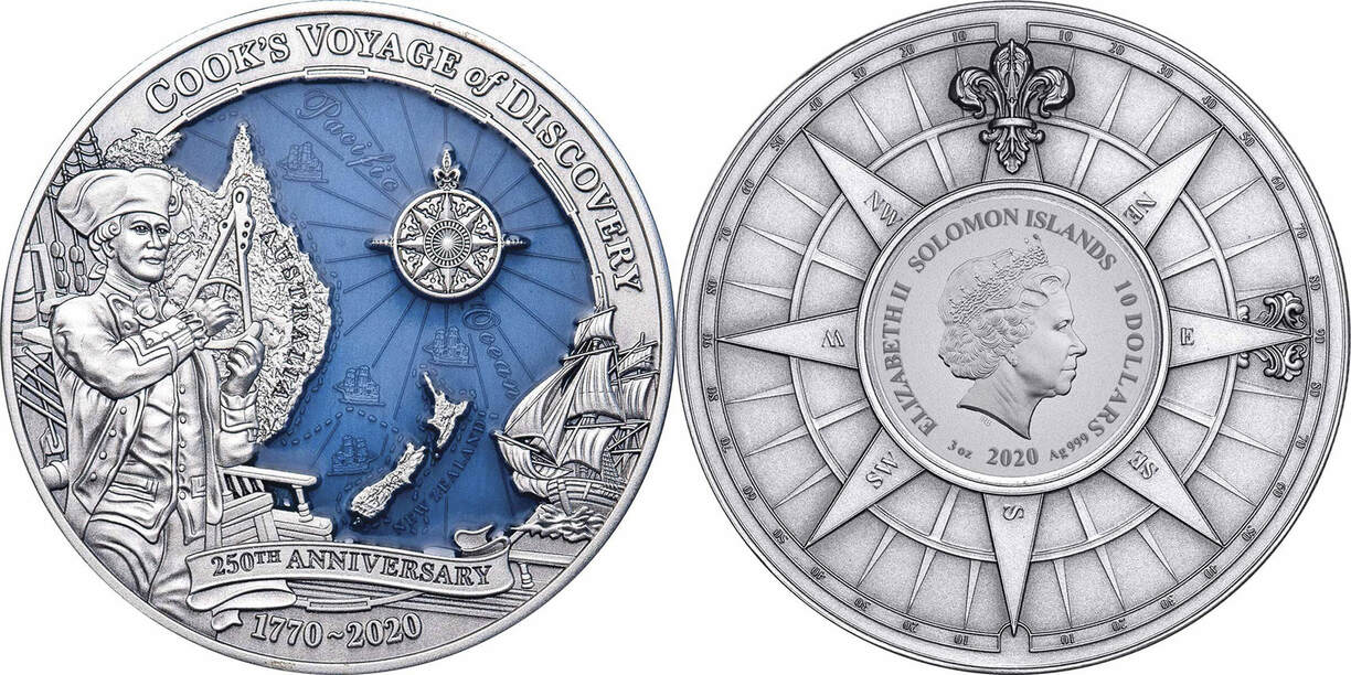 Silver Coin in direct fit capsule π = 3.14 2020 Solomon Islands Number Pi