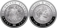 Niue 5 Dollars 1894 BARBER DIME Greatest US Coins 2 Oz Silver Coin 5$ Niue 2026 -