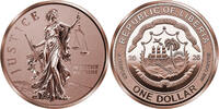 Liberia 1 Dollar 2026 LADY JUSTICE 5 Oz Copper Coin 1$ Liberia 2026 PL 92.52 US$  +  23.15 US$ shipping