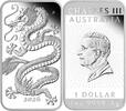 Australia 1 Dollar 2026 DRAGON 1 Oz Silver Coin 1$ Australia 2026 PP 208.25 US$  +  23.15 US$ shipping