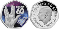 United Kingdom 50 Pence 2026 LIVE LONG AND PROSPER 60th Anniversary Star... 857.15 元  ＋  155.92 元 运费