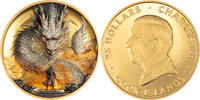 Cook Islands 25 Dollars THUNDER DRAGON Gilded 5 Oz Silver Coin 25$ Cook Islands 2026 -