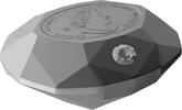 Canada 50 Dollars FOREVERMARK BLACK LABEL OVAL DIAMOND 3D Shaped Silver Coin 50$ Canada 2023 -