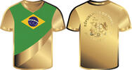 Chad 3000 Francs BRAZIL JERSEY Sport Icons 1/1000 Oz Gold Coin 3000 Francs Chad 2023 -