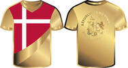 Chad 3000 Francs DENMARK JERSEY Sport Icons 1/1000 Oz Gold Coin 3000 Francs Chad 2023 -