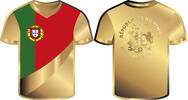 Chad 3000 Francs PORTUGAL JERSEY Sport Icons 1/1000 Oz Gold Coin 3000 Francs Chad 2023 -