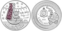 Niue 2 Dollars HELLO BABY Crystal Coin 1 Oz Silver Coin 2$ Niue 2024 -