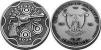 COMANCHE Tribal Spirit 2 Oz Silver Coin 2000 Francs Cameroon 2024 Antique  Finish