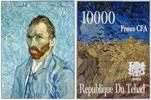 Chad 10000 Francs SELF PORTRAIT Van Gogh Silver Coin 10000 Francs Chad 2024 -