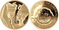 Liberia 100 Dollars AMENHOTEP AND NEFERTITI 1/10 Oz Gold Coin 100$ Liberia 2025 -