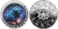 Ghana 5 Cedis TAURUS Space Zodiac 1 Oz Silver Coin 5 Cedis Ghana 2025 -