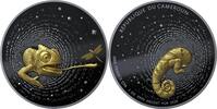 Cameroon 1000 Francs CHAMELEON Numiversum Herpeton Ruthenium Dark Gilded 1 Oz Silver Coin 1000 Francs Cameroon 2025 -