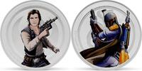 HAN SOLO VS BOBA FETT Star Wars Good and Evil 1 Oz Silver Medal 2025 -