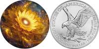 United States 1 Dollar SUNFLOWER Flowers of Life 1 Oz Silver Coin 1$ USA 2025 -
