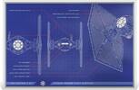 Niue 2 Dollars TIE FIGHTER Star Wars Blueprint 1 Oz Silver Foil 2$ Niue 2025 -