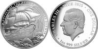 Niue 1 Dollar VOYAGE OF THE BEAGLE Charles Darwin 1 Oz Silver Coin 1$ Niue 2025 -