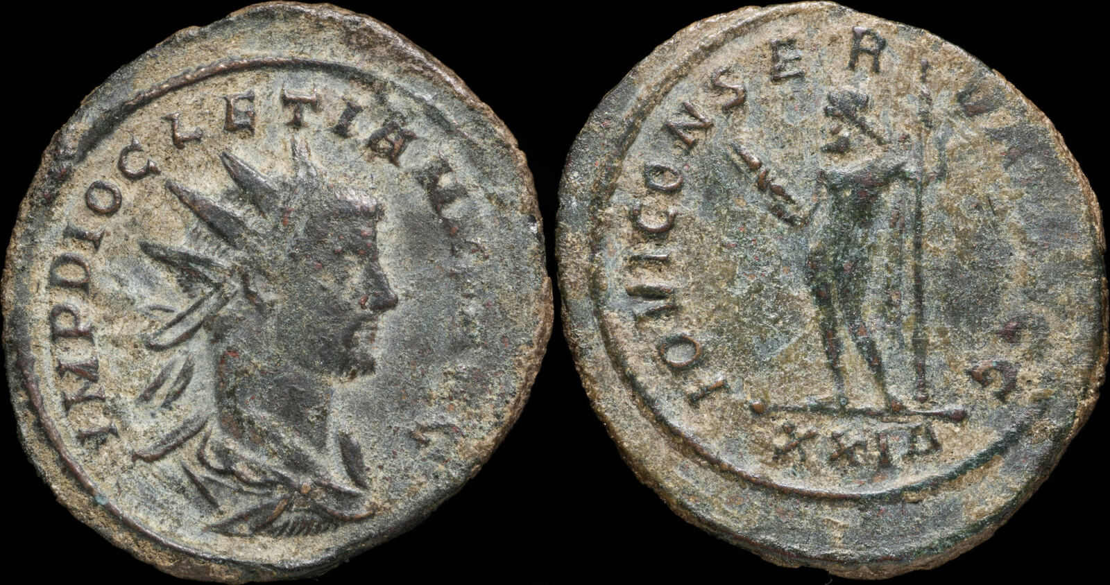 Roman Empire Diocletian - IOVI CONSERVAT AVGG, Rome - 23 mm / 3.17 gr ...