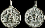 RELIGIOUS MEDALS  Religious medal, V. Carmen / S. Sacrament, XVI-XVII centuries - 21x16 mm. VF
