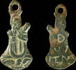 RELIGIOS CROSS AND CRAFTS Figurated Medal XVI-XVII centuries, V. Valdejimena - 30X15 mm. -