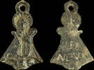 RELIGIOS CROSS AND CRAFTS Figurated Medal XVI-XVII centuries, V. Nieva - 32X20 mm. -