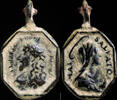 RELIGIOUS MEDALS Religious Medal Silver XVI-XVII centuries, S. Mundis/ M.Salvatoris - 22x13 mm. -
