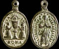 RELIGIOUS CROSS AND CRAFTS Religious medal XVI-XVII centuries, Santo Sacramento / V. Inmaculada - 29x17 mm. -