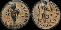 Roman empire Honorius Nummus - CONCORDI-A AVGG - 16 mm / 1.60 gr. -