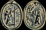 RELIGIOUS MEDALS Medal XVI-XVII centuries, S. Pedro Alcantara / S.M.Magdalena Pazzi - 23x18 mm. -
